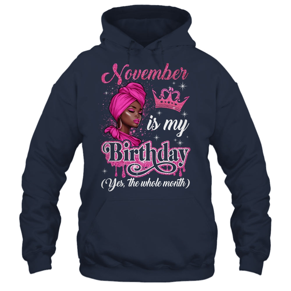 November Is My Birthday African Black Women Birthday Queen Shirt & Tank Top | siriusteestore