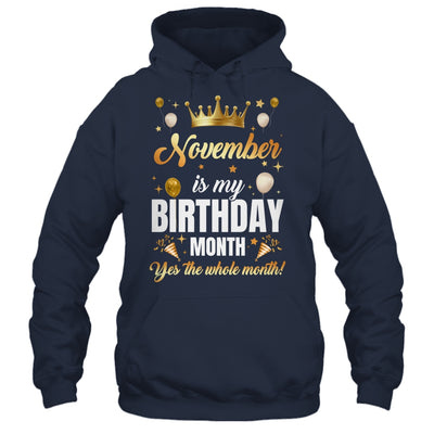 November Is My Birthday Yes The Whole Month Birthday Crown Shirt & Tank Top | siriusteestore
