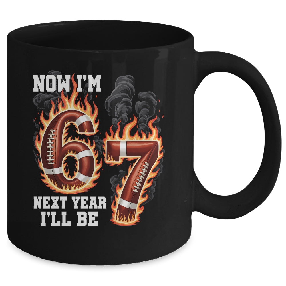 Now I'm 6 Next Year I'll Be 7 Football Drip 7th Birthday Boy Mug | siriusteestore