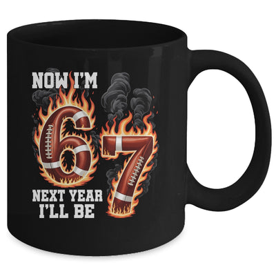 Now I'm 6 Next Year I'll Be 7 Football Drip 7th Birthday Boy Mug | siriusteestore