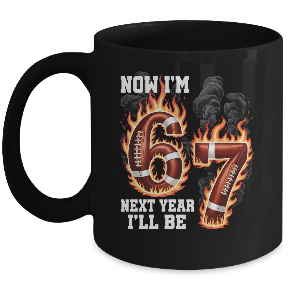 Now I'm 6 Next Year I'll Be 7 Football Drip 7th Birthday Boy Mug | siriusteestore