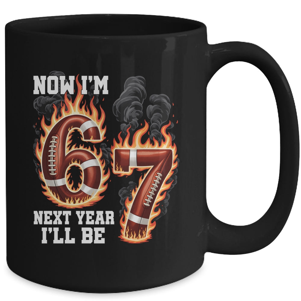 Now I'm 6 Next Year I'll Be 7 Football Drip 7th Birthday Boy Mug | siriusteestore