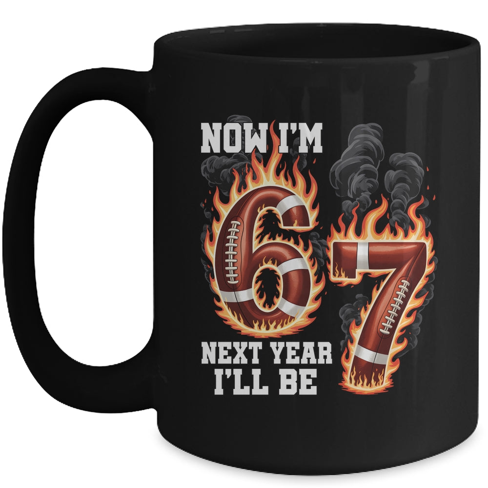 Now I'm 6 Next Year I'll Be 7 Football Drip 7th Birthday Boy Mug | siriusteestore