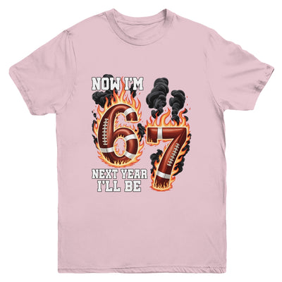 Now I'm 6 Next Year I'll Be 7 Football Drip 7th Birthday Boy Youth Shirt | siriusteestore
