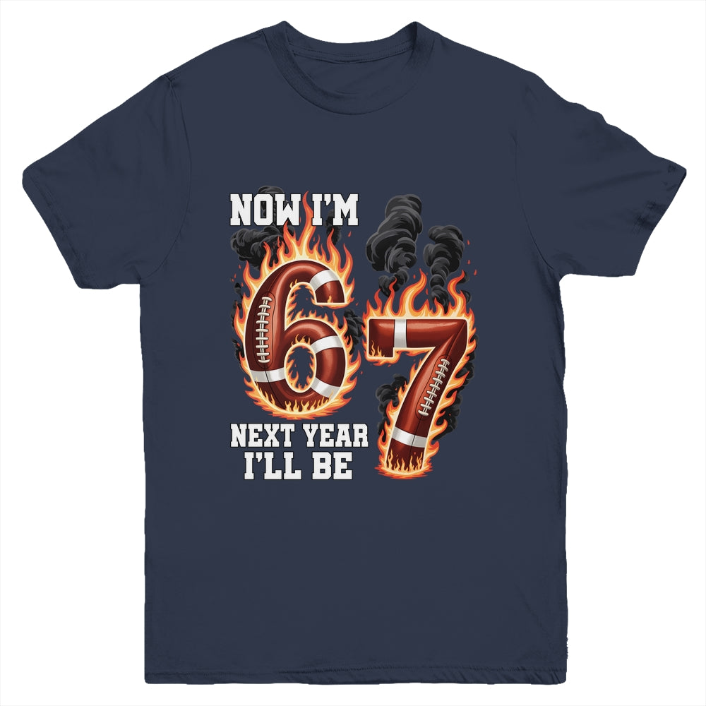 Now I'm 6 Next Year I'll Be 7 Football Drip 7th Birthday Boy Youth Shirt | siriusteestore