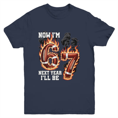 Now I'm 6 Next Year I'll Be 7 Football Drip 7th Birthday Boy Youth Shirt | siriusteestore