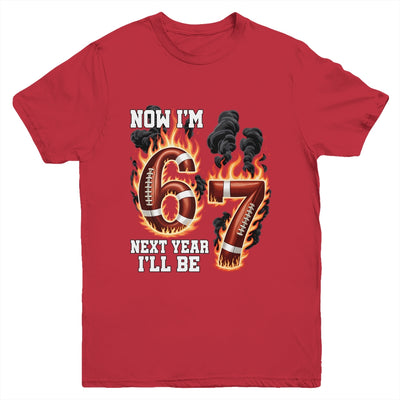Now I'm 6 Next Year I'll Be 7 Football Drip 7th Birthday Boy Youth Shirt | siriusteestore