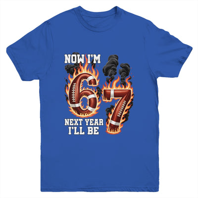 Now I'm 6 Next Year I'll Be 7 Football Drip 7th Birthday Boy Youth Shirt | siriusteestore