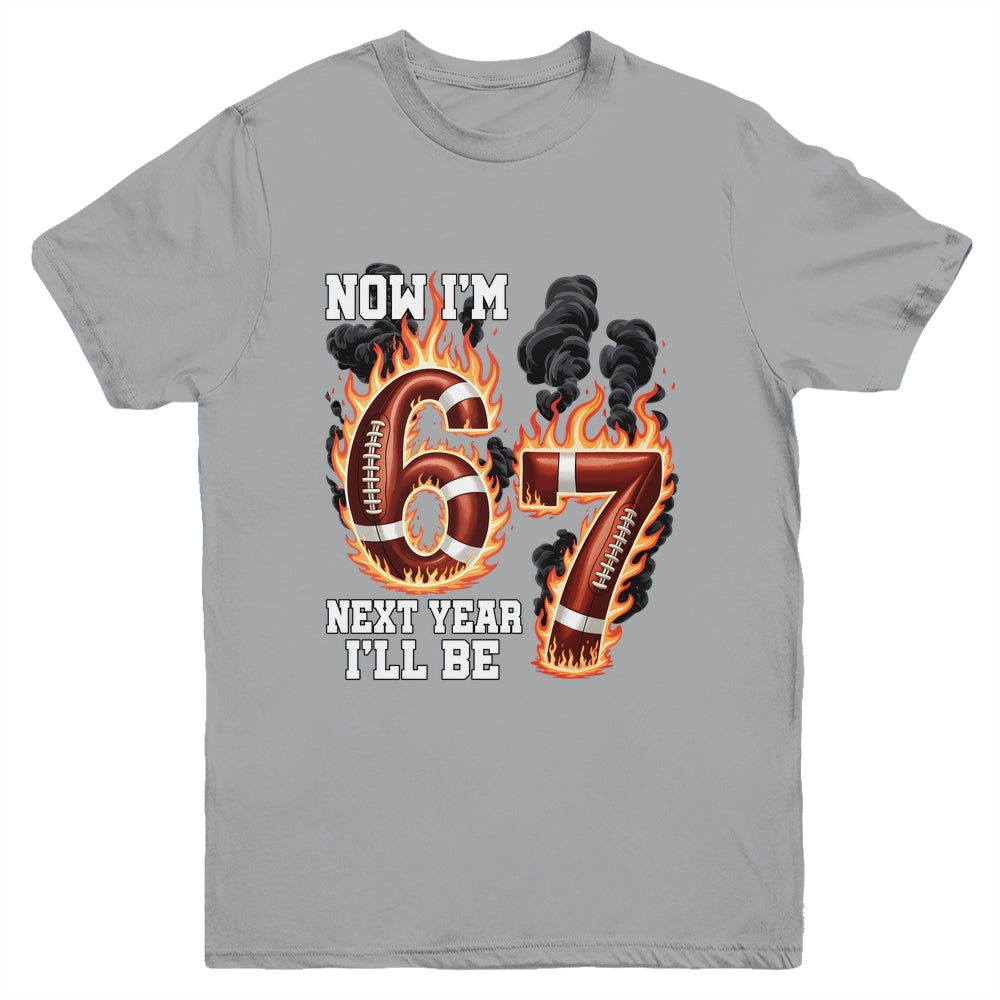 Now I'm 6 Next Year I'll Be 7 Football Drip 7th Birthday Boy Youth Shirt | siriusteestore