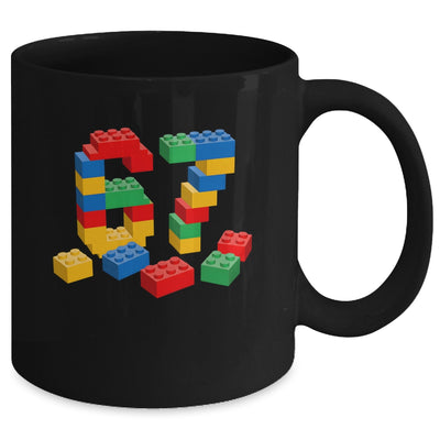 Number 67 Six Seven Meme Blocks Brick Birthday Builder Kids Mug | siriusteestore