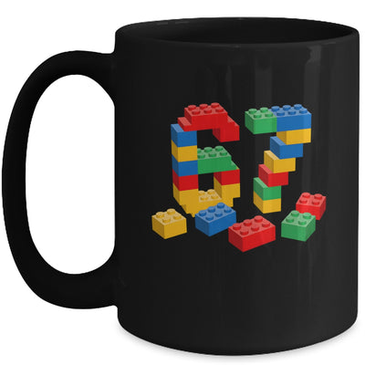 Number 67 Six Seven Meme Blocks Brick Birthday Builder Kids Mug | siriusteestore