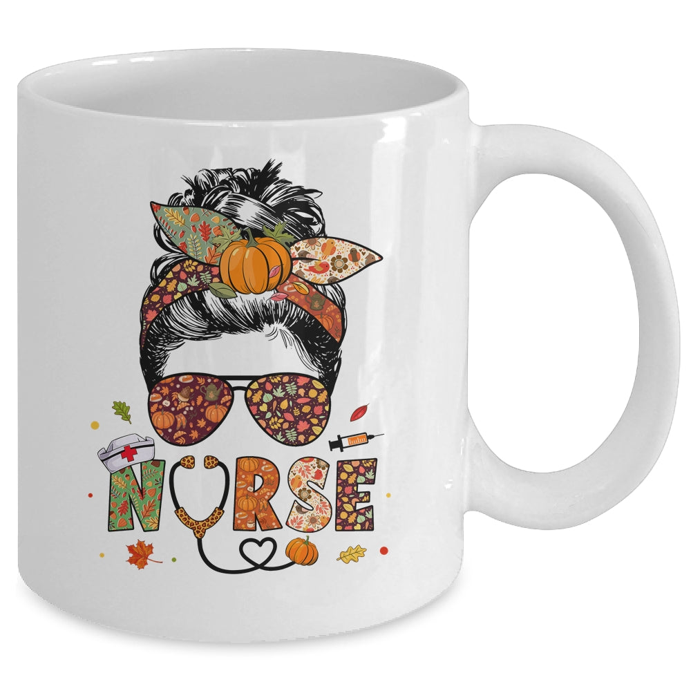 Nurse Autumn Fall Thanksgiving Nursing RN ICU CNA Mug | siriusteestore