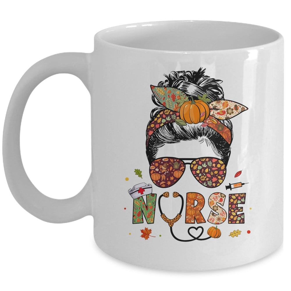 Nurse Autumn Fall Thanksgiving Nursing RN ICU CNA Mug | siriusteestore