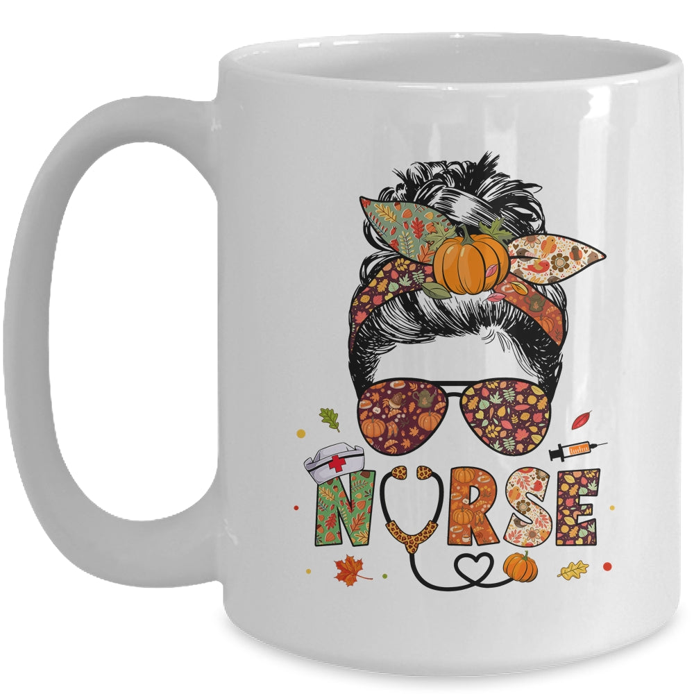Nurse Autumn Fall Thanksgiving Nursing RN ICU CNA Mug | siriusteestore