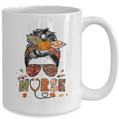 Nurse Autumn Fall Thanksgiving Stethoscope RN ICU CNA Mug | siriusteestore