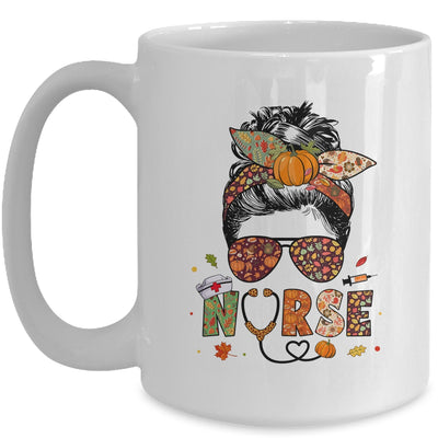 Nurse Autumn Fall Thanksgiving Stethoscope RN ICU CNA Mug | siriusteestore