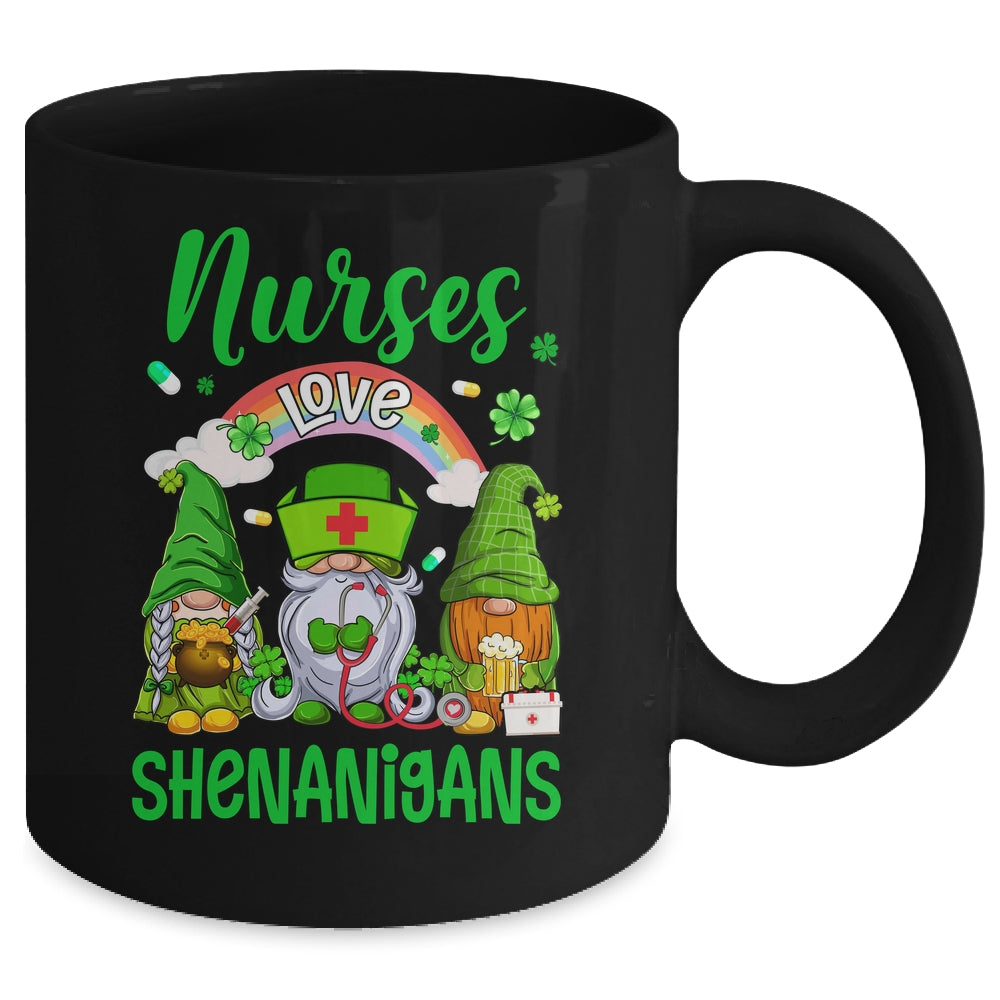 Nurse LOVE Shenanigans St Patricks Day Gnomes Shamrock Mug | siriusteestore