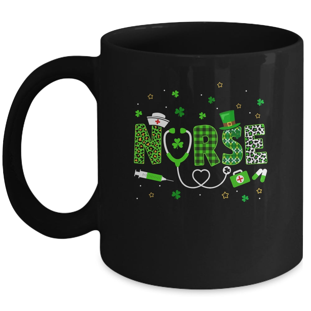 Nurse St Patrick's Day Lucky Nurse Shamrock Love Nurse Life Mug | siriusteestore