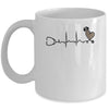 Nurse Stethoscope Heartbeat Leopard Nursing For Women Mug | siriusteestore