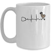 Nurse Stethoscope Heartbeat Leopard Nursing For Women Mug | siriusteestore