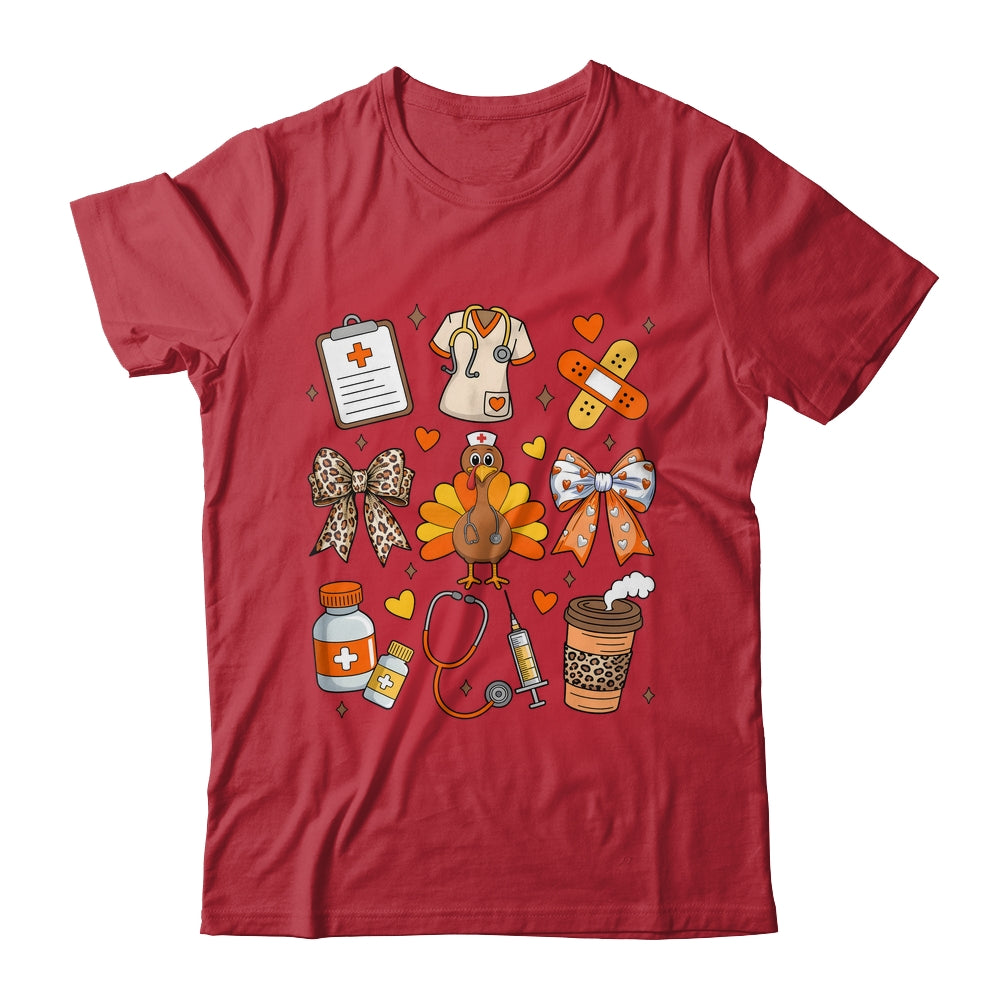 Nurse Thanksgiving Thankful Turkey Healthcare Worker Autumn Shirt & Sweatshirt | siriusteestore