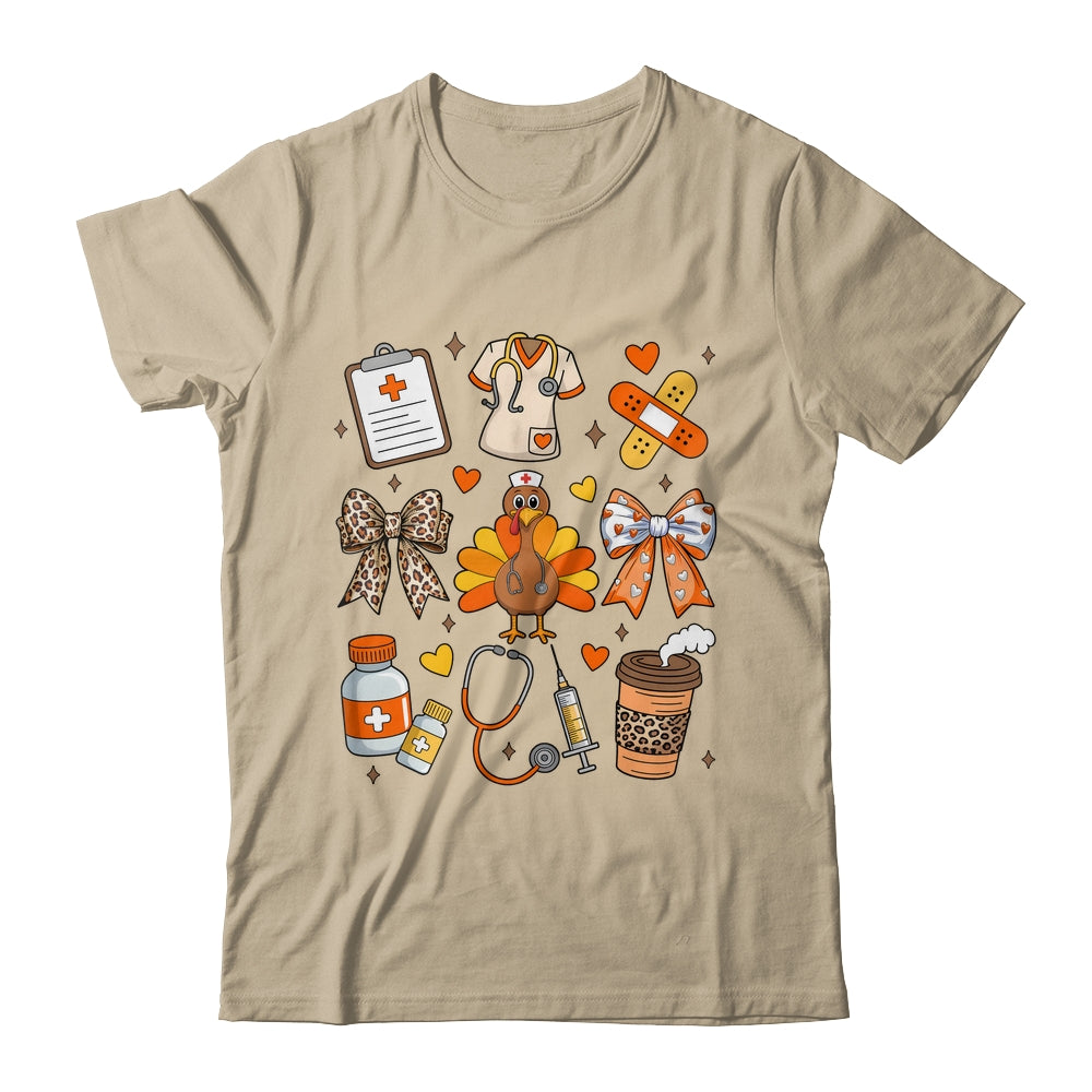 Nurse Thanksgiving Thankful Turkey Healthcare Worker Autumn Shirt & Sweatshirt | siriusteestore