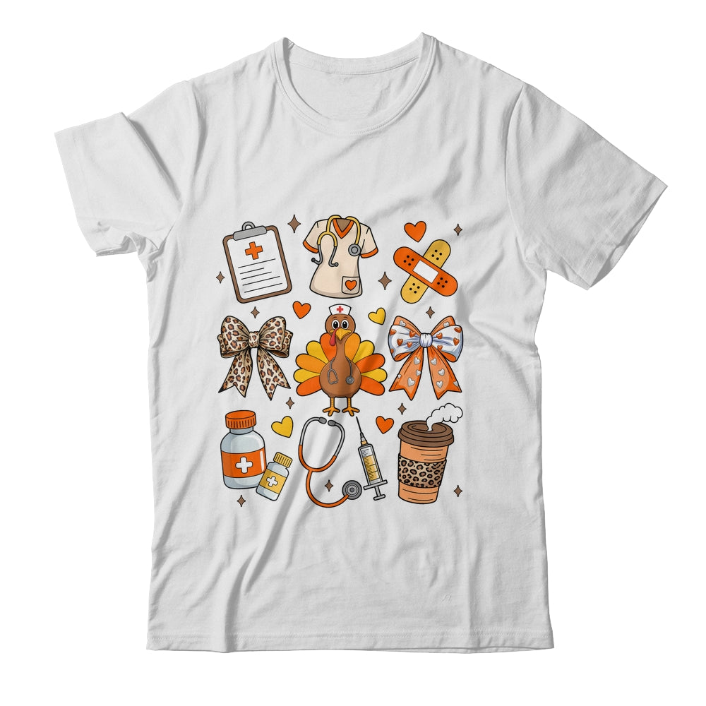 Nurse Thanksgiving Thankful Turkey Healthcare Worker Autumn Shirt & Sweatshirt | siriusteestore