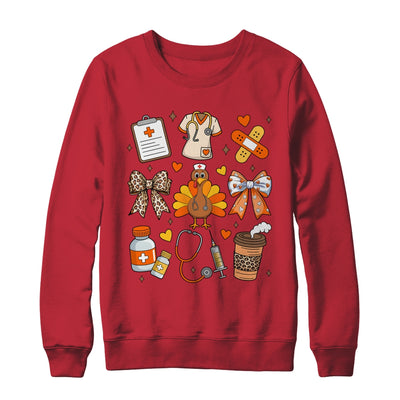Nurse Thanksgiving Thankful Turkey Healthcare Worker Autumn Shirt & Sweatshirt | siriusteestore
