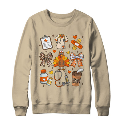 Nurse Thanksgiving Thankful Turkey Healthcare Worker Autumn Shirt & Sweatshirt | siriusteestore