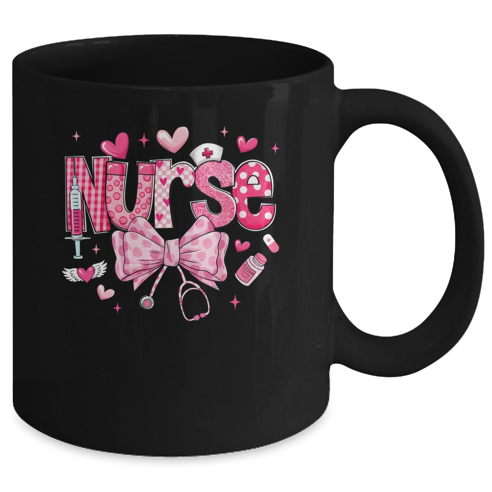 Nurse Valentines Cute Coquette Stethoscope Nursing NICU Mug | siriusteestore