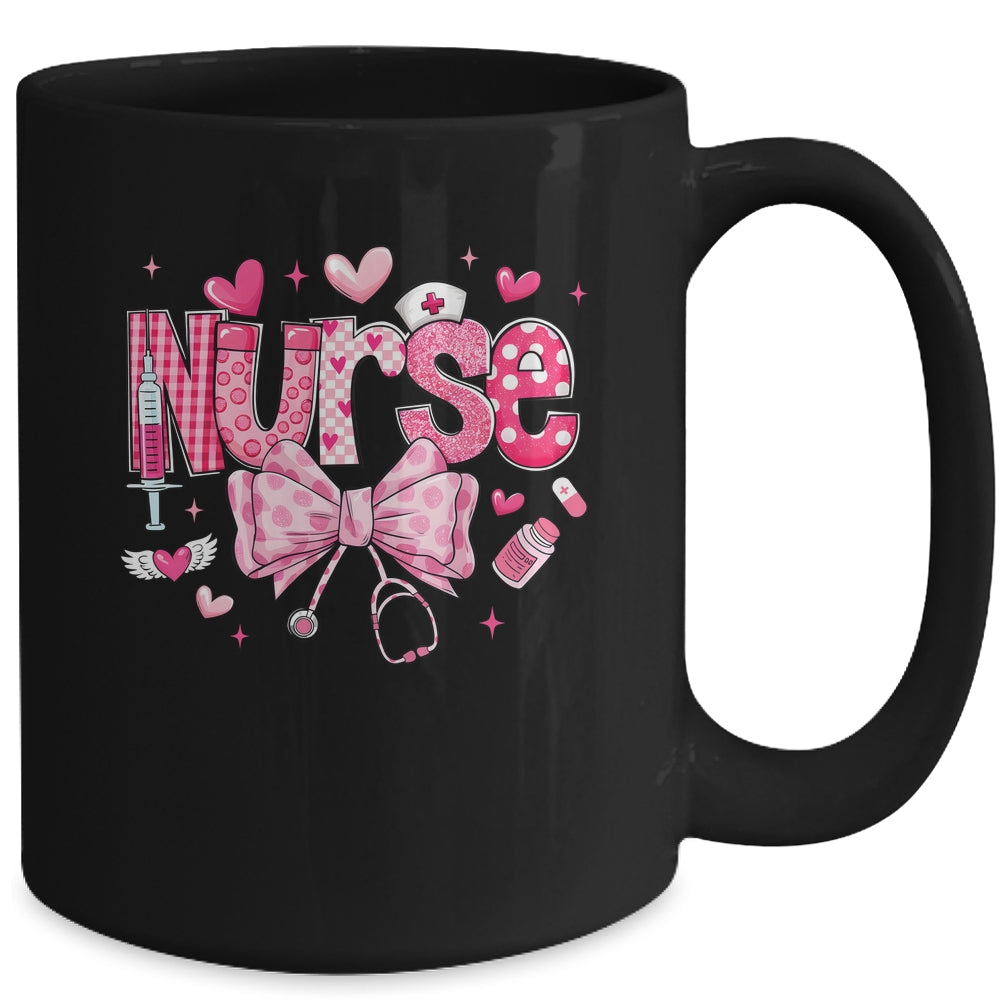 Nurse Valentines Cute Coquette Stethoscope Nursing NICU Mug | siriusteestore