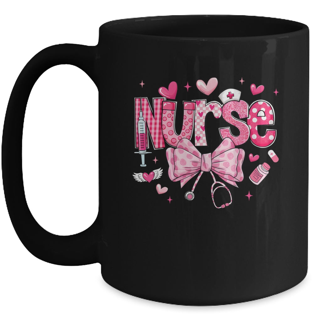 Nurse Valentines Cute Coquette Stethoscope Nursing NICU Mug | siriusteestore