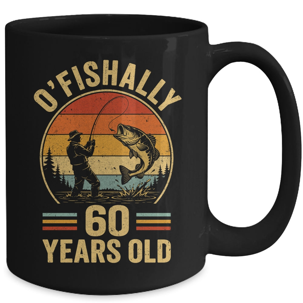 O'fishally 60 Years Old Fisherman 60Th Birthday Fishing Mug | siriusteestore