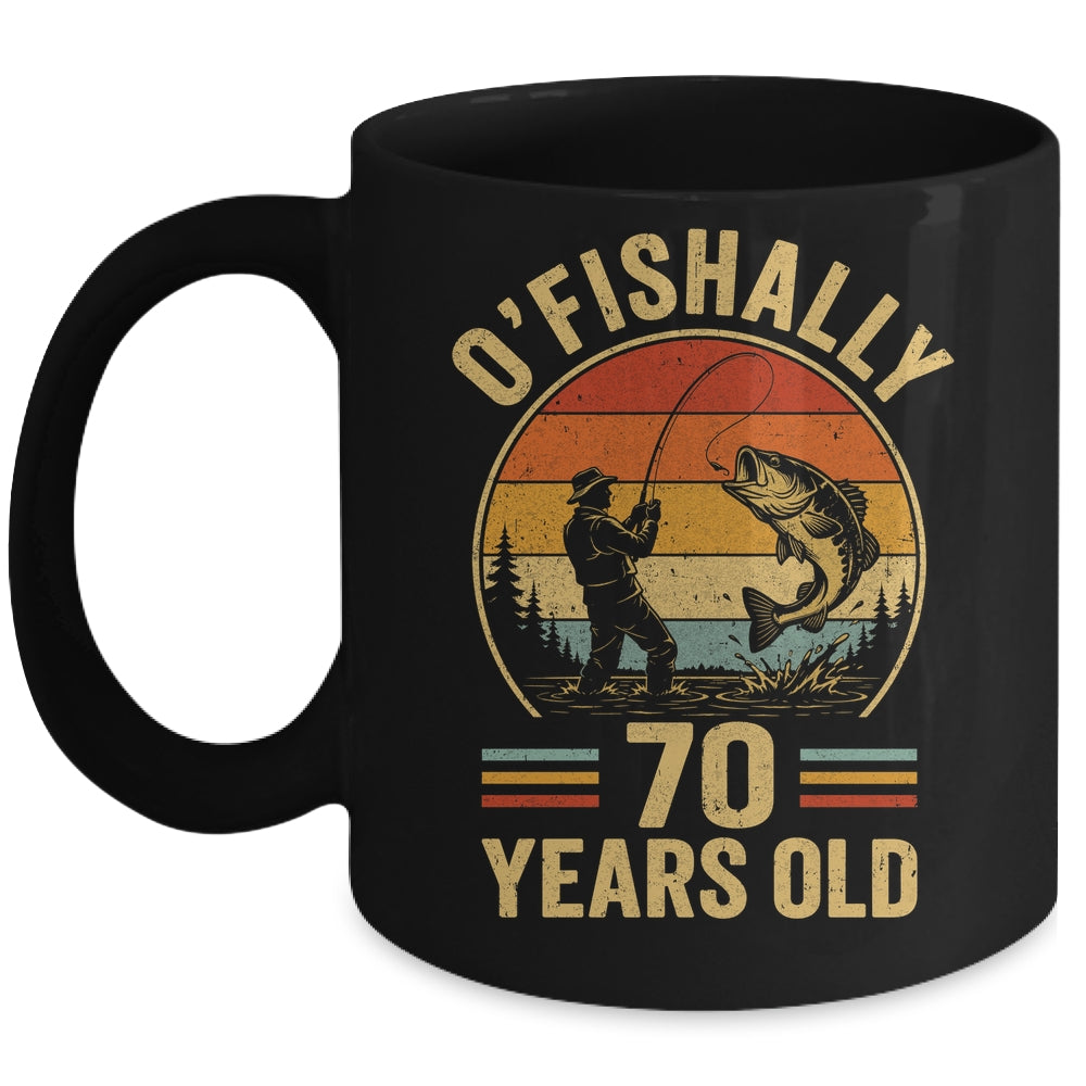 O'fishally 70 Years Old Fisherman 70Th Birthday Fishing Mug | siriusteestore