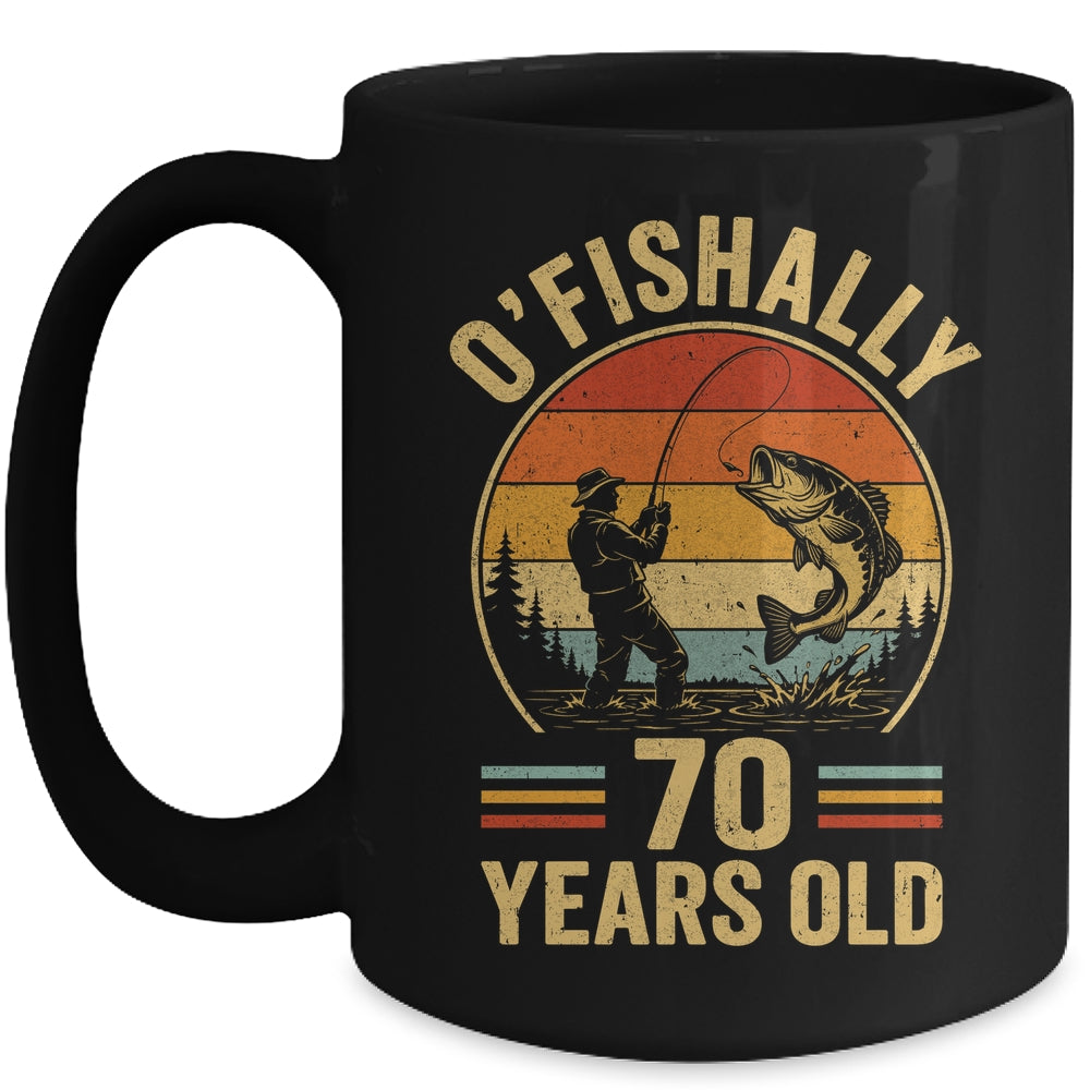 O'fishally 70 Years Old Fisherman 70Th Birthday Fishing Mug | siriusteestore