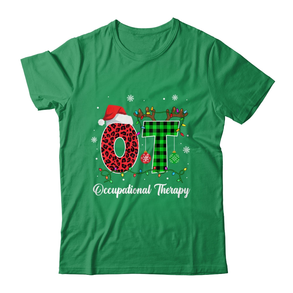 Occupational Therapy Christmas Lights Red Plaid OT Therapist Shirt & Sweatshirt | siriusteestore