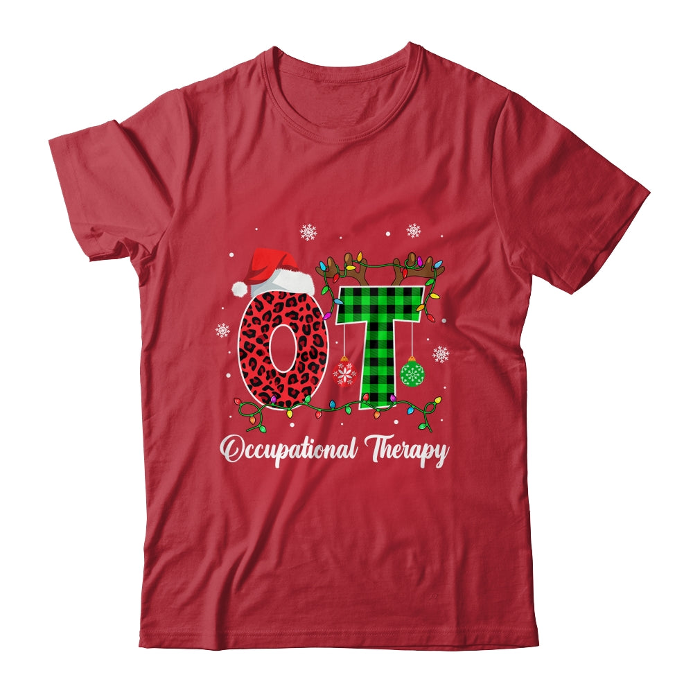 Occupational Therapy Christmas Lights Red Plaid OT Therapist Shirt & Sweatshirt | siriusteestore