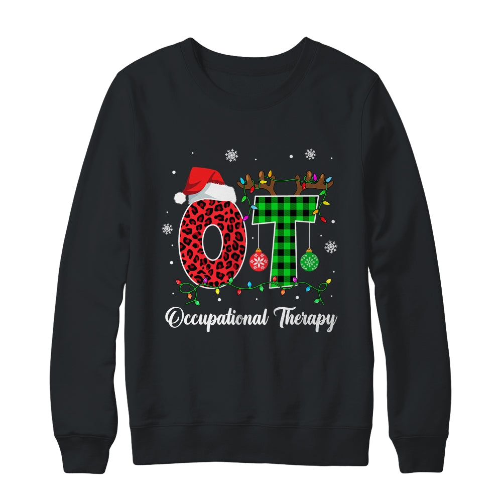 Occupational Therapy Christmas Lights Red Plaid OT Therapist Shirt & Sweatshirt | siriusteestore