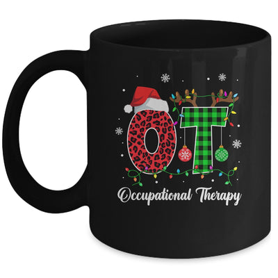 Occupational Therapy Christmas Lights Red Plaid OT Therapist Mug | siriusteestore