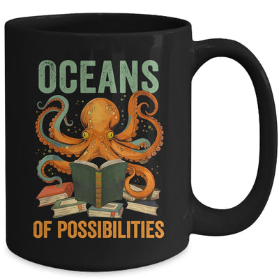 Oceans Of Possibilities Octopus Reading Book Bookworm Reader Mug | siriusteestore