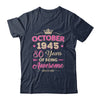 October 1945 80 Years Of Being Awesome Retro 80th Birthday Shirt & Tank Top | siriusteestore