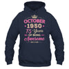 October 1950 75 Years Of Being Awesome Retro 75th Birthday Shirt & Tank Top | siriusteestore