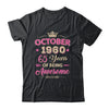 October 1960 65 Years Of Being Awesome Retro 65th Birthday Shirt & Tank Top | siriusteestore