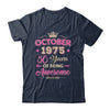 October 1975 50 Years Of Being Awesome Retro 50th Birthday Shirt & Tank Top | siriusteestore