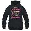 October 1990 35 Years Of Being Awesome Retro 35th Birthday Shirt & Tank Top | siriusteestore