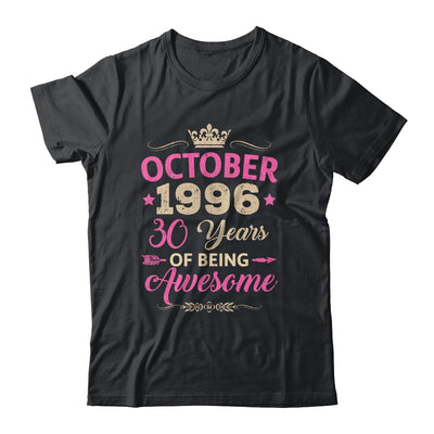 October 1996 30 Years Of Being Awesome Retro 30th Birthday Shirt & Tank Top | siriusteestore
