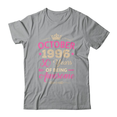 October 1996 30 Years Of Being Awesome Retro 30th Birthday Shirt & Tank Top | siriusteestore