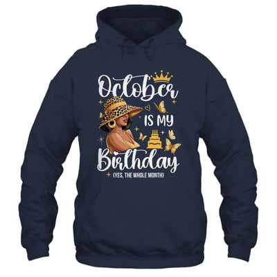 October Is My Birthday African American Woman Birthday Queen Shirt & Tank Top | siriusteestore