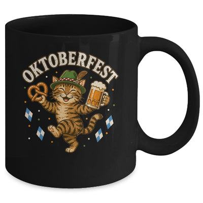 Octoberfest Cat Pretzel Mug Bavarian Hat German Women Men Mug | siriusteestore