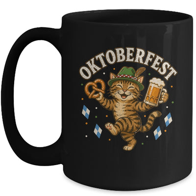 Octoberfest Cat Pretzel Mug Bavarian Hat German Women Men Mug | siriusteestore
